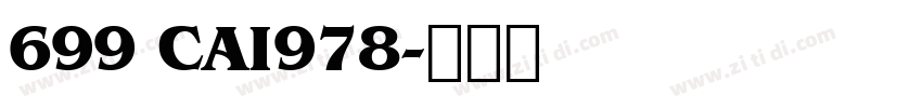 699 CAI978字体转换